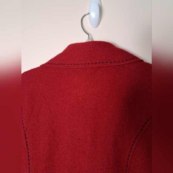 NorthStyle 100% Wool Embroidered Nordic Style Toggle Button Closure Red Sz Large - Picture 7 of 13